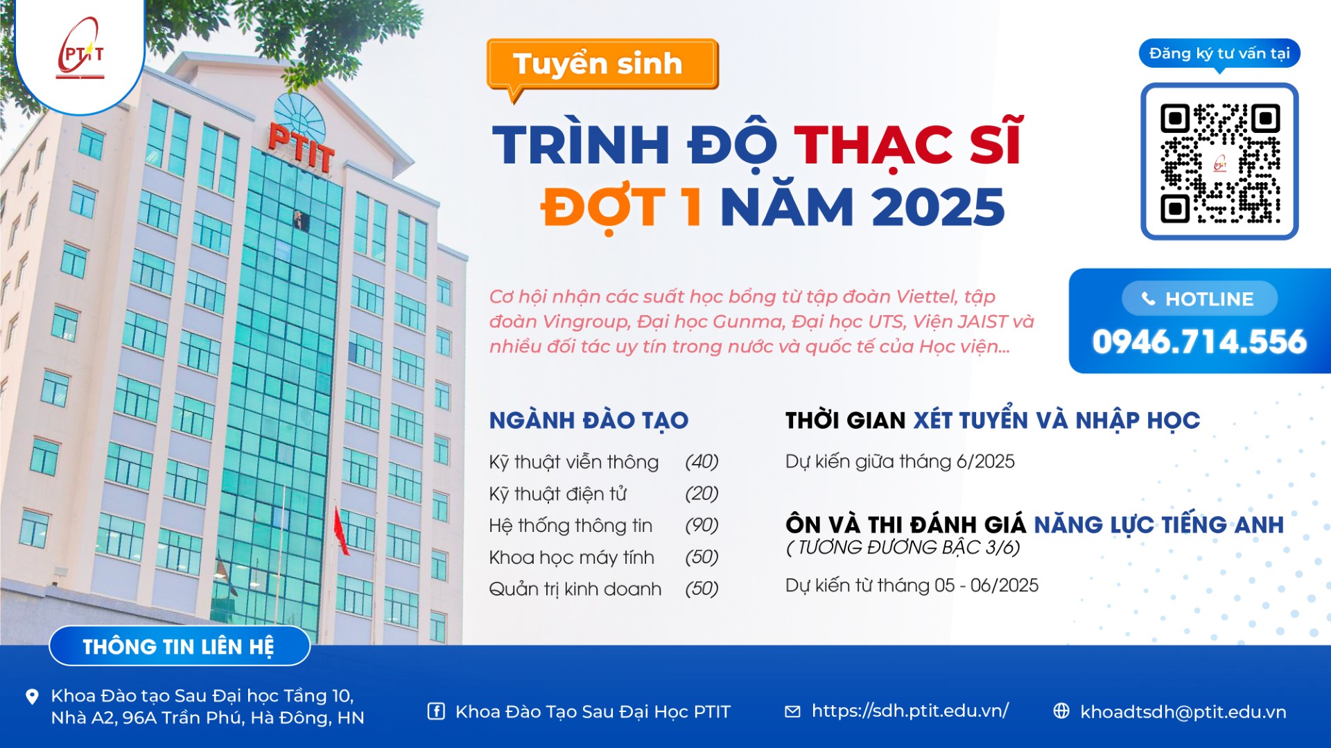 Tuyển sinh sau đại học của PTIT