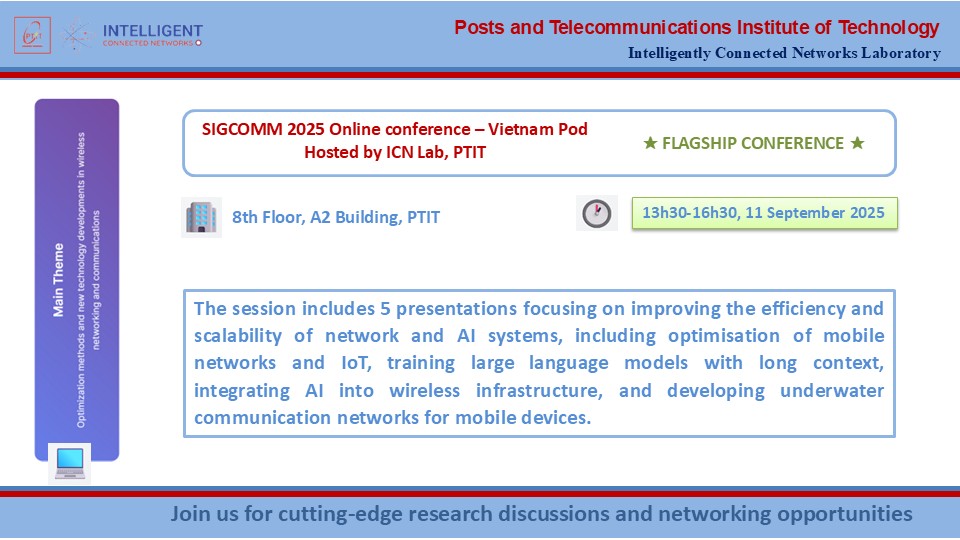 SIGCOMM 2025 Online conference – Vietnam Pod Hosted by ICN Lab, PTIT