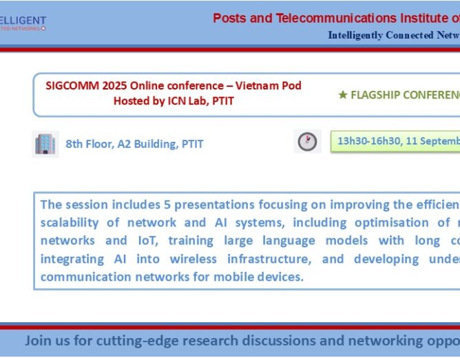 SIGCOMM 2025 Online conference – Vietnam Pod Hosted by ICN Lab, PTIT